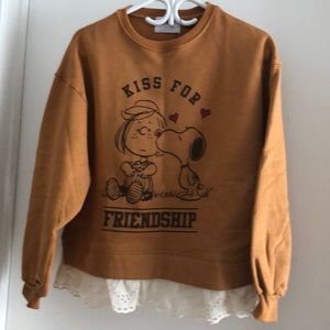 NWT Zara x Peanuts crewneck sweater
